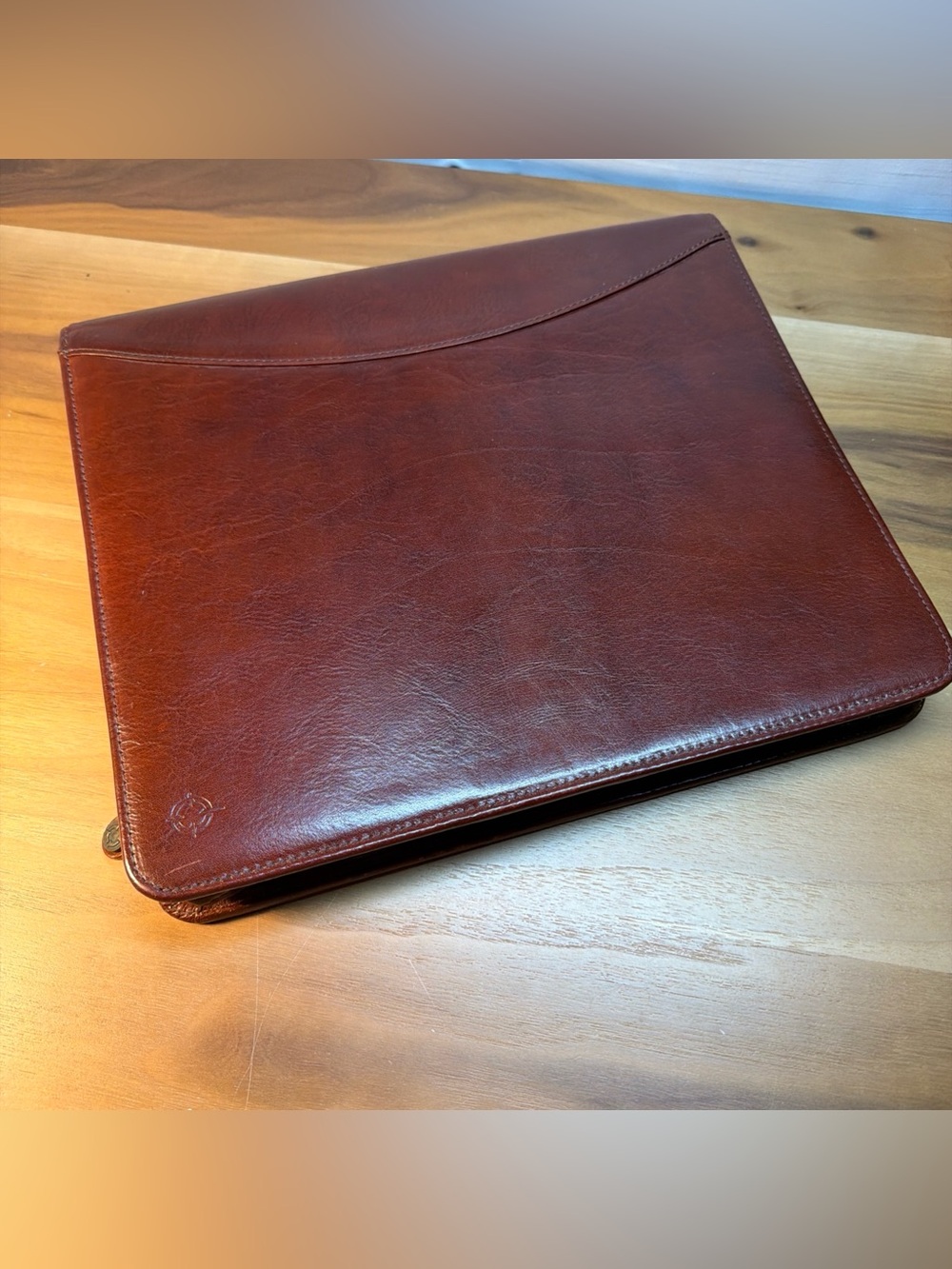 VTG 1999 FRANKLIN COVEY Full Grain Leather 7-Ring Planner Binder ORGANIZER  USA